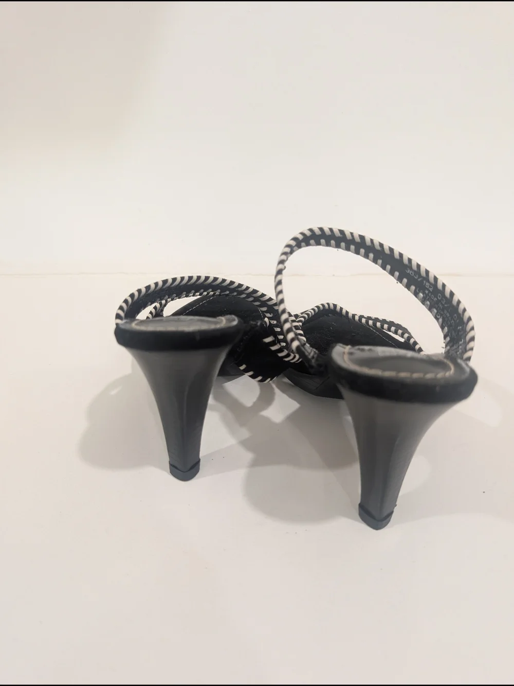 Franco Sarto Black Suede Two-Strap Sandals